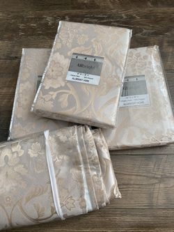 Light Gold Curtain Panels Brand New 