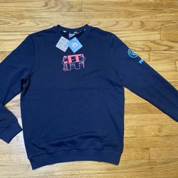 Puma Manchester City FTBLCore Graphic Crewneck Sweatshirt Black Men’s sz M New!