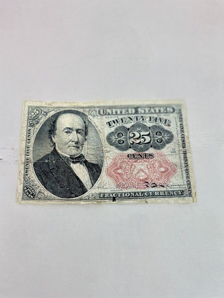 1800s 25 Cent Fractional Currency Note