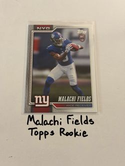 Malachi Fields New York Giants WR Topps Rookie Card.