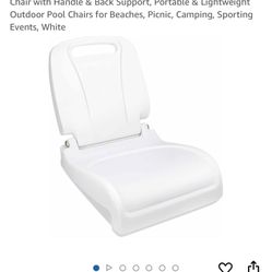 Poolside Chairs for Edge of Pool, Upgraded Foldable Pool Chair with Handle & Back Support, Portable & Lightweight Outdoor Pool Chairs for Beaches, Pic
