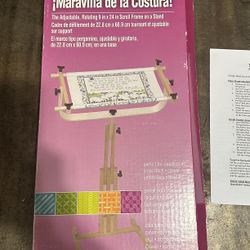 Fun Express Frank A. Edmunds Sticher's Wonder! Adjustable Craft Stand with Split Rail Scroll Frame, 6115