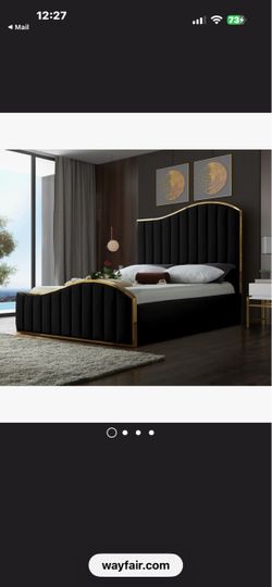 King Bed Black Velvet