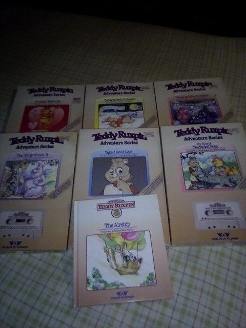Teddy Ruxpin Books With Cassette Tape