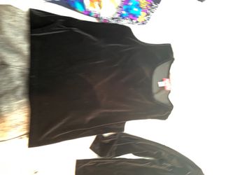 Denim and co shirts brand new size large $10 each.Gray jeans one is size 12 one is size 14 $5 each