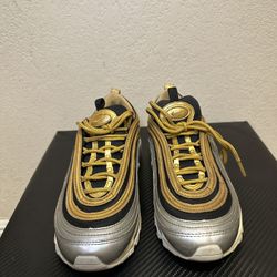 Size 7 (5.5Y)- Nike Air Max 97 Metallic Gold W