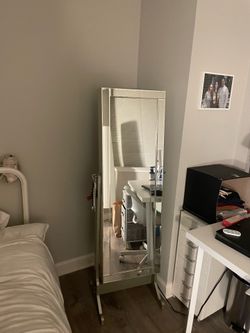 Standing Mirror with Storage