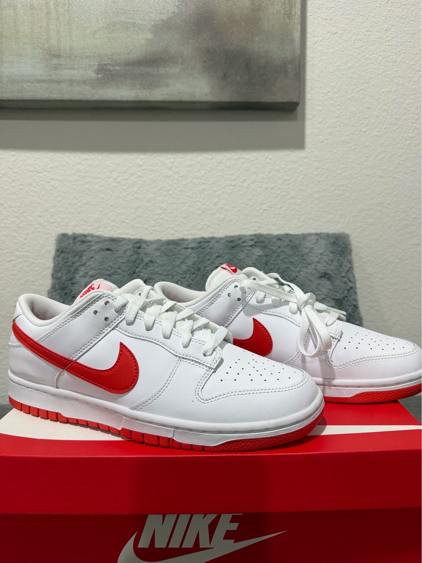 Nike Dunk Low White Red Men’s Size 9.5 BRAND NEW