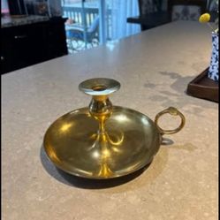 Vintage Brass canle holder with handle