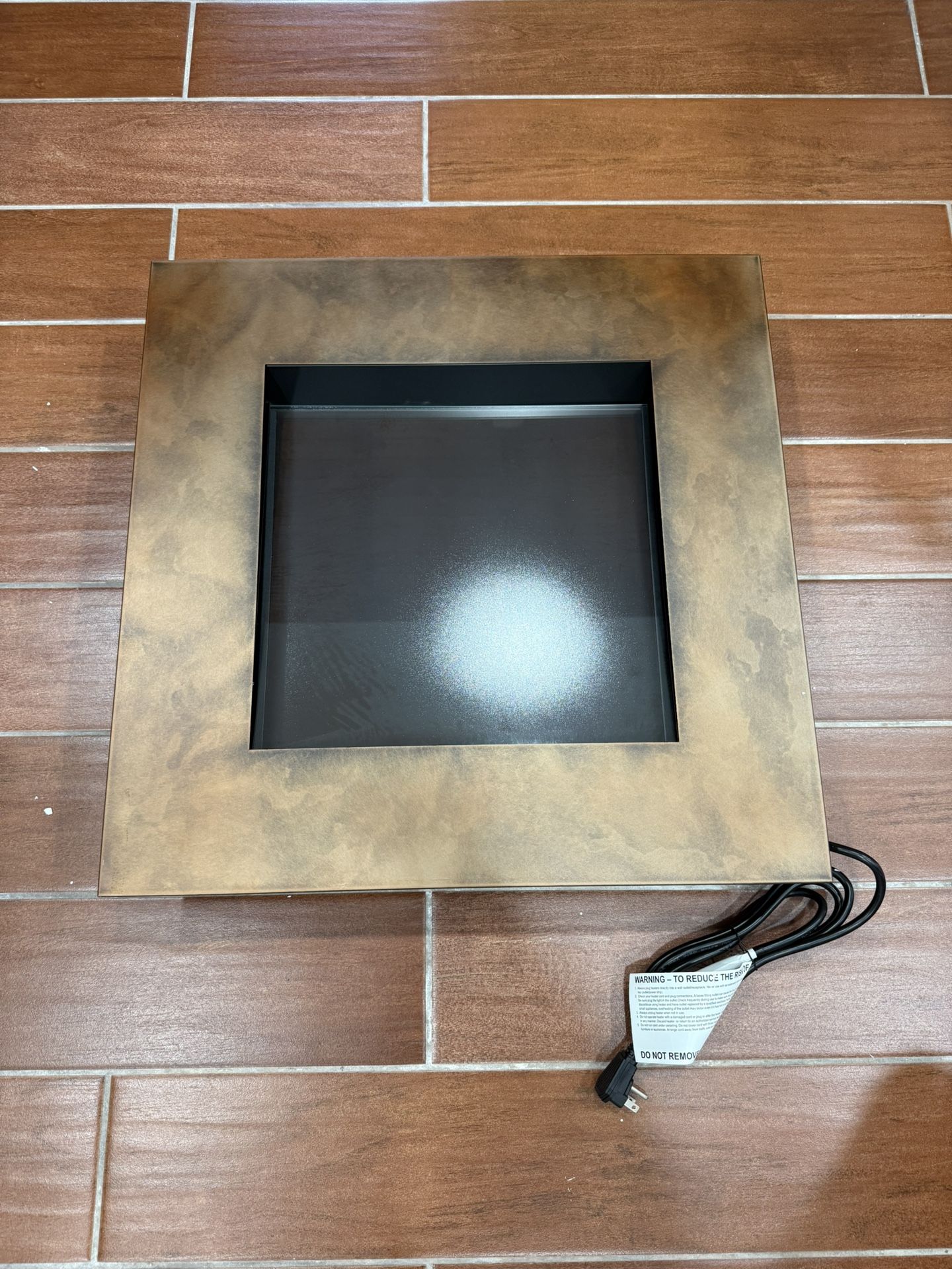 Bronze Electric Fireplace No Heat