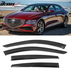Fits 2021-2025 Genesis G80 G80EV Mugen Style Acrylic Window Visors Rain Shade 4PCS