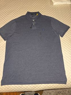 Lg - Ralph Lauren Men's Short Sleeve Polo - Navy Heather (NEW) $115 Retail