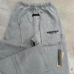 🔥 ESSENTIALS FEAR OF GOD DARK OATMEAL SWEATPANTS – SIZE S (NEW)