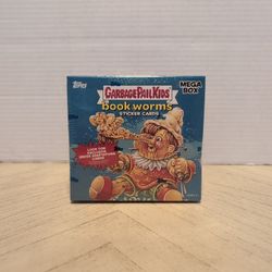 Garbage Pail Kids MEGA Box Book Worm Sticker Cards 136 Total New Sealed Box