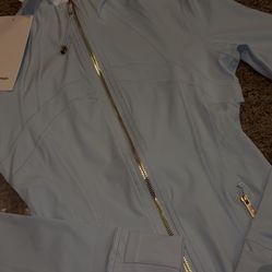 Light Blue Gold Zipper Lulu🍋