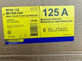 LIQUIDATING-  NEW Multi-tenant Meter Pack MP66-125 Square D