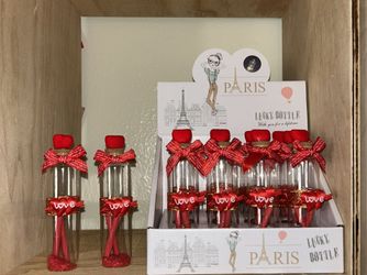 Valentines Decor Glass Bottles