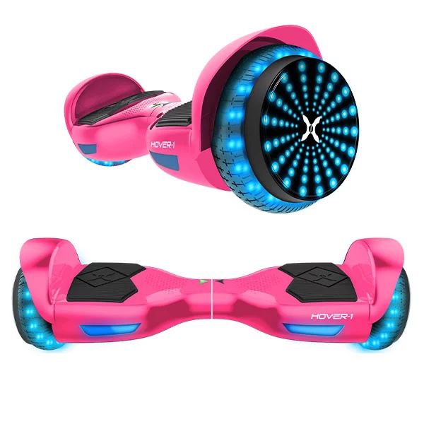 Hover-1 i-200 Hoverboard with Built-In Bluetooth Speaker, LED Headlights, LED Wheel lights, 7 MPH Max Speed - Pink Pink - One Size