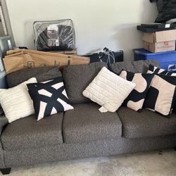 Brown Sofa & Loveseat