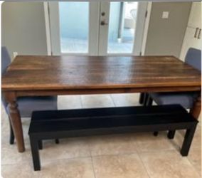 Dining table and chairs.  Cost plus world market