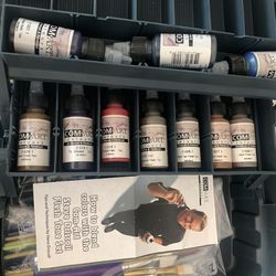 NEW ART SUPPLIES, COM-ART ACRYLIC PAINTS, BRUSHES, PALETTES