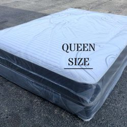 NEW QUEEN-SIZE MATTRESS & BOX SPRING - 2PC