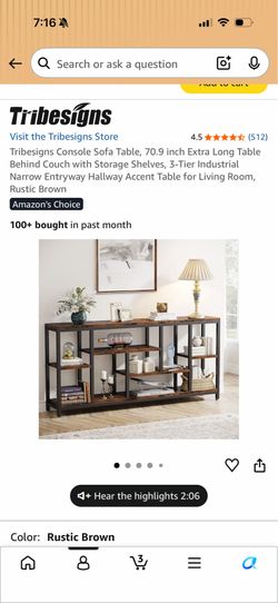 Sofa console table