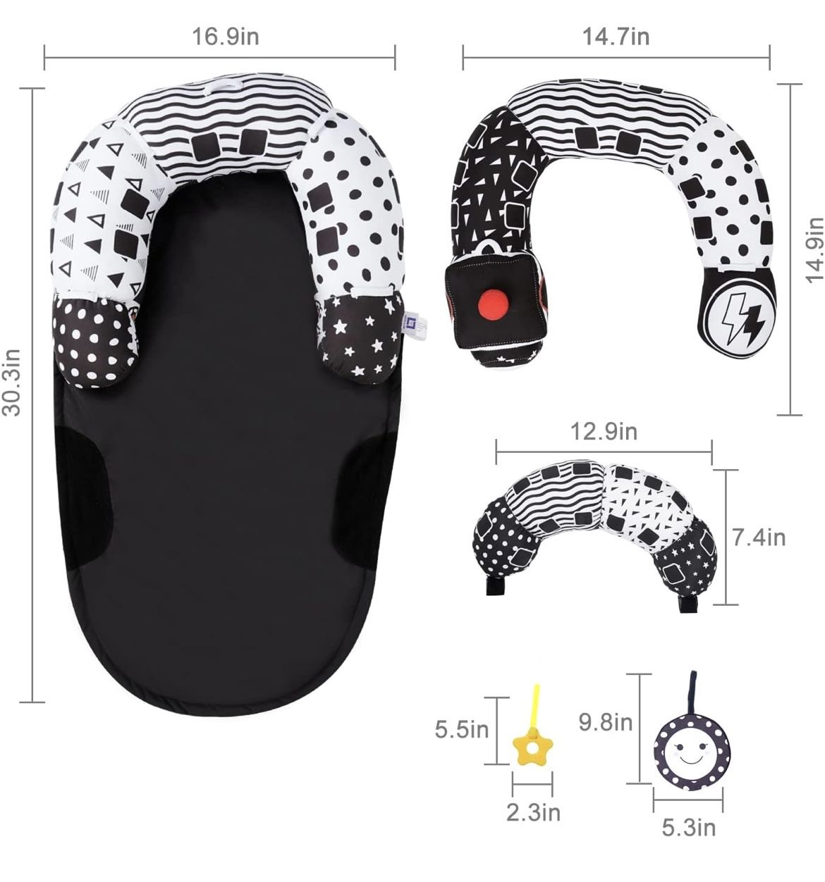 2-in-1 Tummy Time Mat & Supported Sit Pillow