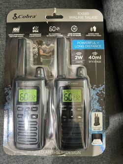 Cobra 40mile Range Walkie Talkies New!!!