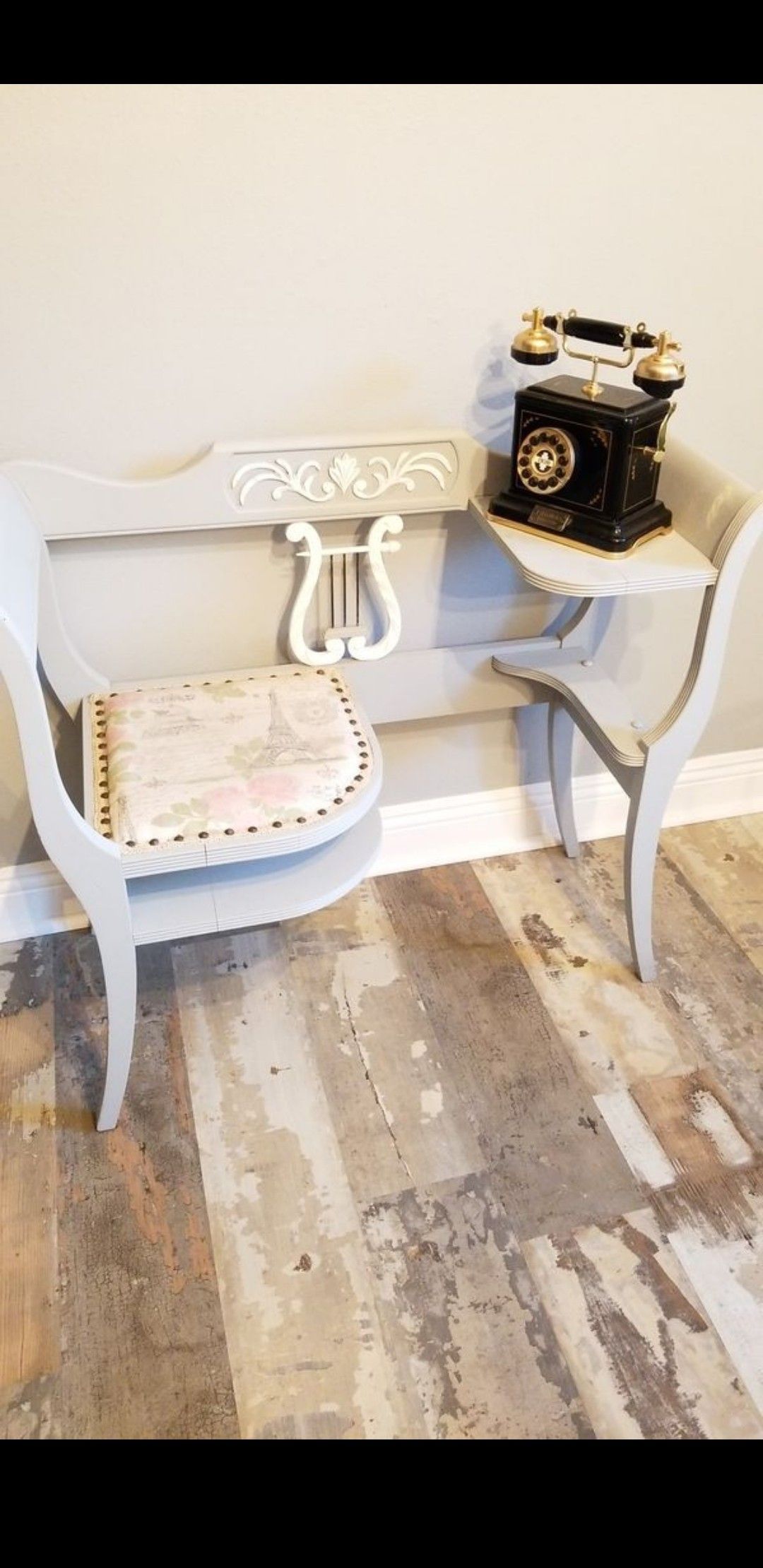 Handpainted Antique Telephone Table