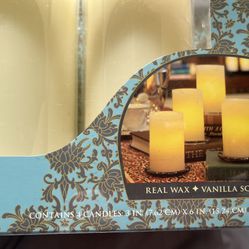 Set of 4 Flameless Candles- NEW