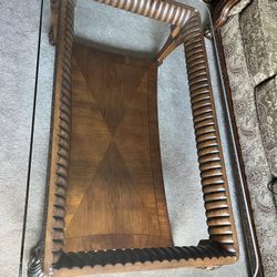 Antique Glass Top Tables 