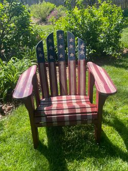 Adirondack Chair with Americana Theme