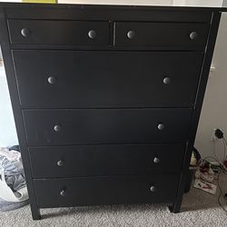 6 Drawer Black Dresser