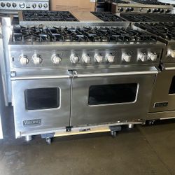 Viking 48”Wide Gas Range Stove 8 Burners In Stainless Steel