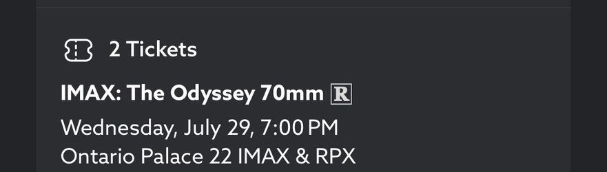 The Odyssey in IMAX at Regal Ontario