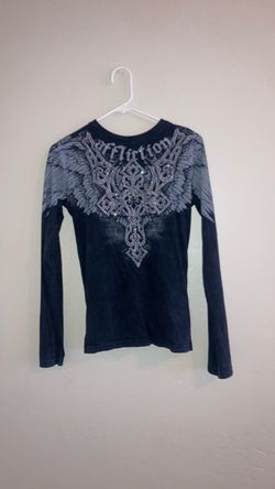 Affliction Black Long Sleeve Graphic Shirt