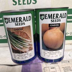 1lb Onion Seeds Can – Emerald Seeds (Texas Grano or Natsuyo Verde)