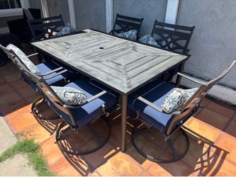 Patio table set metal compete