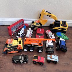 Lot of toy vehicles some are motorized 16 total