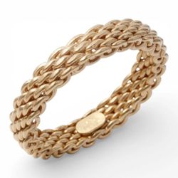 Tiffany & Co. 18K Rose Gold Somerset Mesh Band Ring. (Pre-Owned Size 5.00)