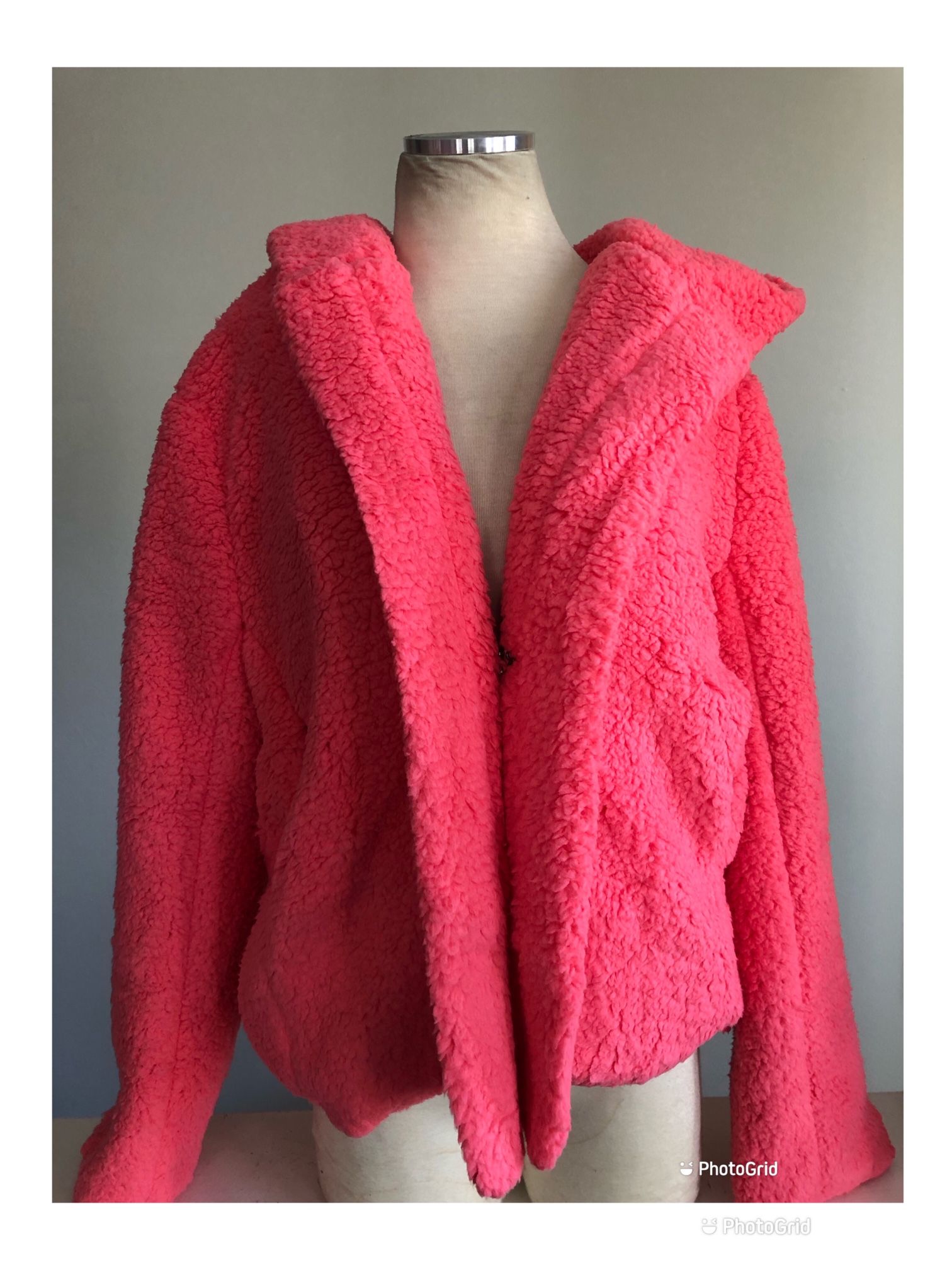 NWT Cotton Candy LA Strawberry Pink Teddy Bear Jacket
