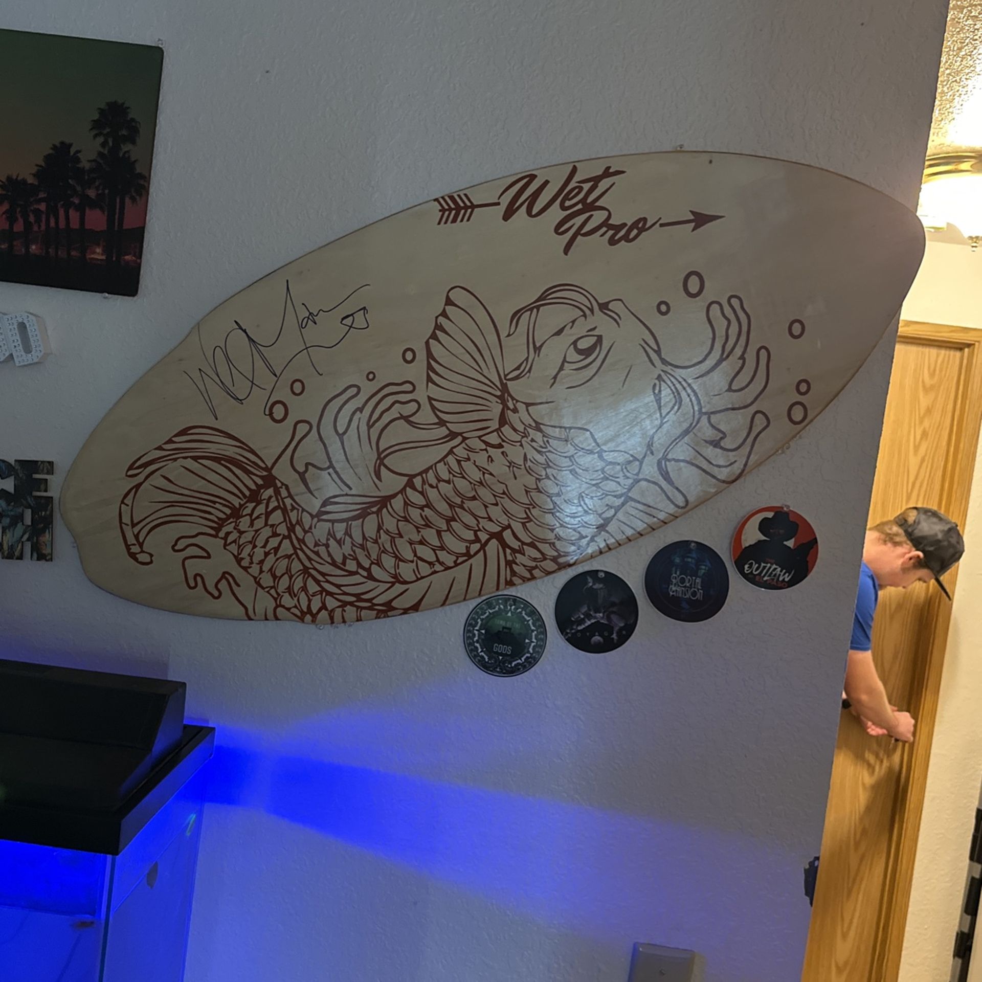 One Of A Kind Wake Board Signed By Weeman