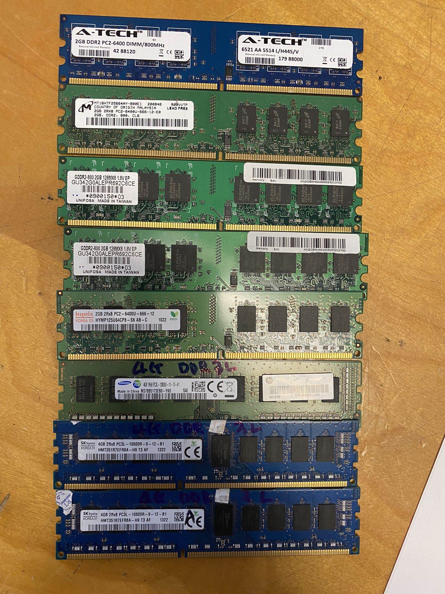 Major Brand Desktop Memory