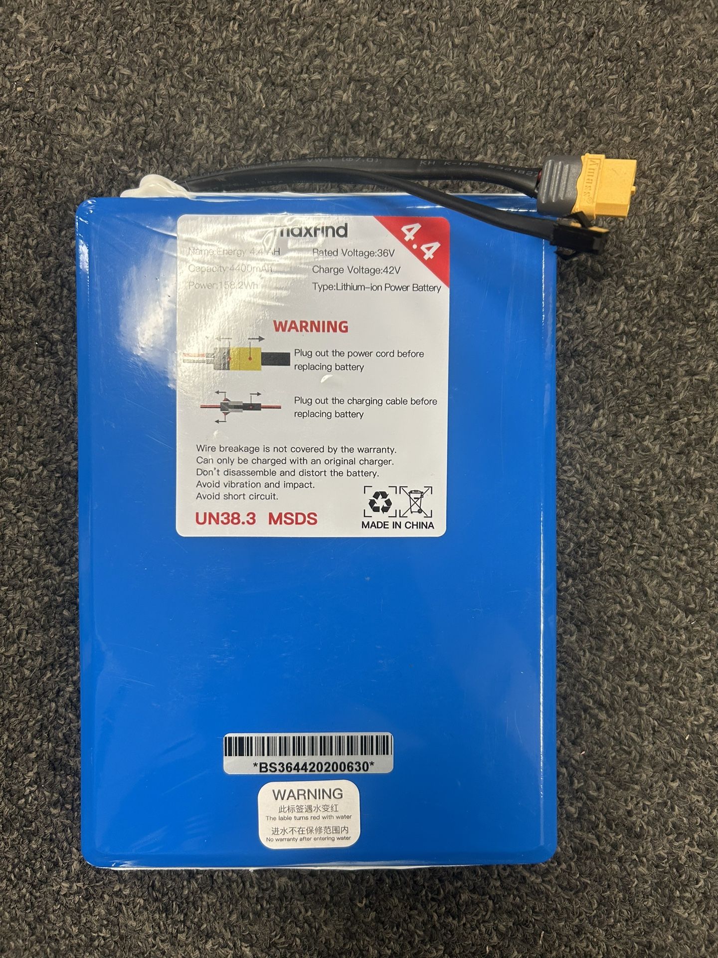 36V 4400mah Hoverboard Battery, 4.4AH Replacement Battery Pack with XT60 Plug Configuration, Compatible for Most Models 36V Electric Hoverboard