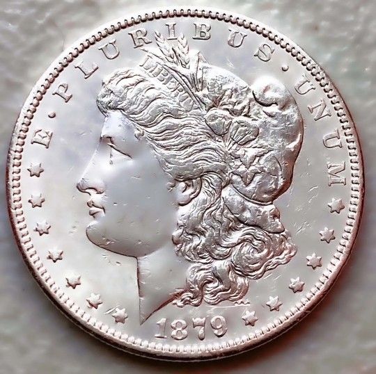 1879-S AU/UNC MORGAN SILVER DOLLAR 90% $1 COIN US #W629