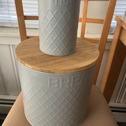 Cannisters - Gray- Set Of 2