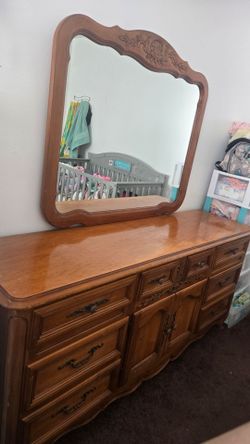 French Provincial Dresser with Mirror