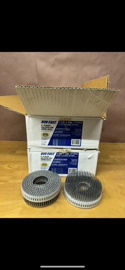 Duo-Fast 0° Plastic Collated Coil Siding Nails 1-7/8" x.086 Hot-Dipped Galvanized Ring Shank 3,600 nails per box. I have 2 boxes available