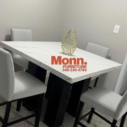NEW Dining Room Tables + 4 Chairs 🪑 $50 Down Financing 